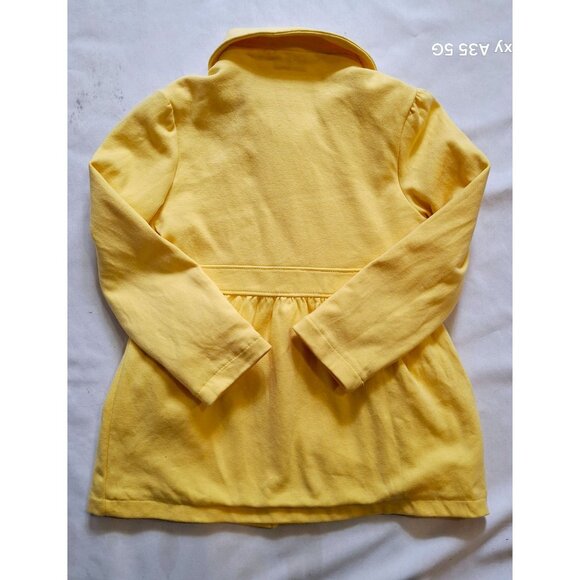 Yellow Gymboree Girls Button-Up Jacket With Daisy Pocket Details Cozy Sm (5-6) - Picture 5 of 7